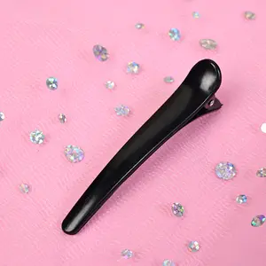 8cm Plastic Jelly No-Trace Duckbill Hair Clips Professional Salon Candy Color Crocodile Clip