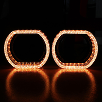 Cache-projecteurs RA5D de 2,5 pouces pour BMW, avec anneau LED RGB Angel Eye, mode de bienvenue et clignotants séquentiels, accessoires de phares