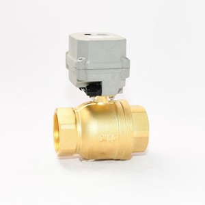 Vanne à boisseau sphérique électrique Tonhe DN50 filetée en laiton normalement fermée normalement ouverte pour l'eau, l'air et les eaux usées - Product Image 1