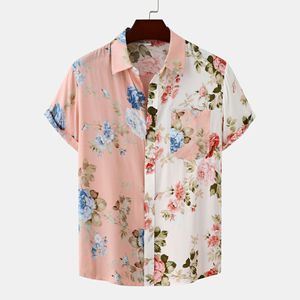 Camisa <span class=keywords><strong>de</strong></span> Playa para Hombre con Estampado Floral, Botones Grandes, Impresión Digital, Antiencogimiento, Poliéster/Algodón para Verano - Product Image 6