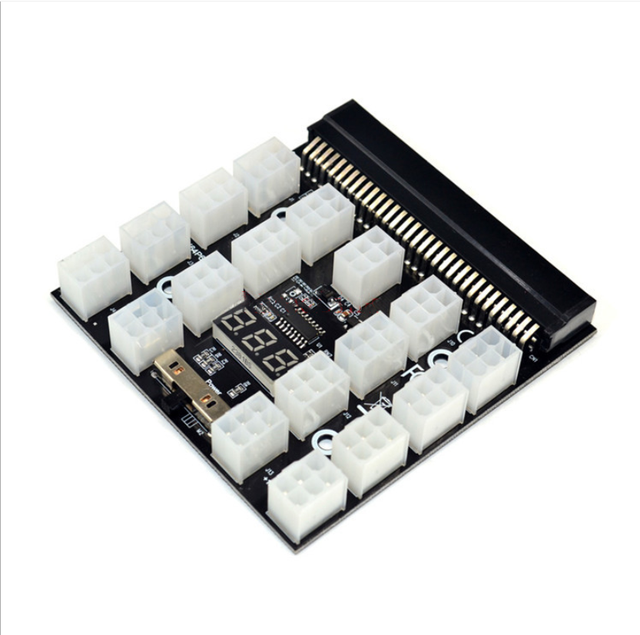 A1 Newest 17port 6Pin server power supply breakout adapter board 12v 1600w 1200w