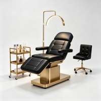 Fauteuil de soin esthétique réglable en cuir PU avec éponge haute densité pour cils, tatouage, soins du visage, salon d'esthétique et usage médical
