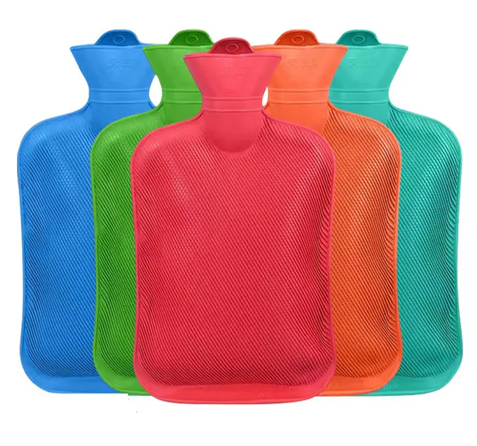 Wholesale sublimation 1500 ml large organic rubber large plush fleece foot warmer cover hot water bag bottle