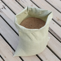China produceert recyclebare groene PP geweven zakken van polypropyleen, leeg, 50KG 100kg, voor bouwafval, afval, zand, 55*95cm