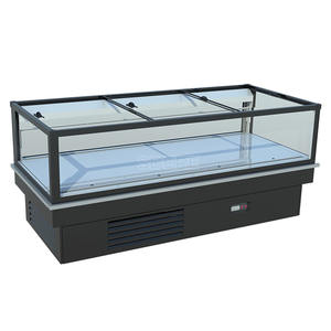 Congélateur coffre commercial pour supermarché, avec vitrine d'îlot et porte coulissante en verre sur le dessus - Product Image 2