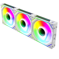 Ventilador de PC Inalámbrico AntarcChill para Juegos, 120 mm, ARGB, 3 Piezas, Kit de Refrigeración por Agua para CPU con Gabinete para Caja de Ordenador