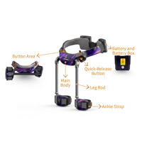 AA EXO TECH Exosquelette de jambe intelligent à assistance électrique, étanche, en alliage, avec batterie durable pour le sport, les activités de plein air et la montagne