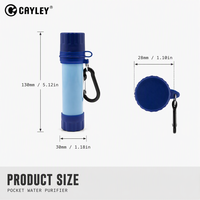 Paille filtrante à eau portable, purificateur d'eau personnel pour le camping, la randonnée, les situations d'urgence, la filtration de l'eau potable