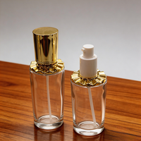 Crème cosmétique de luxe pour le soin de la peau avec logo personnalisé, 30, 40, 50, 100 ml, sérum à l'huile essentielle, lotion, flacon en verre avec pompe