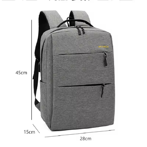 Mochila de Estilo Ejecutivo para Estudiantes Masculinos con Carga USB, Gran Capacidad, Material Oxford, Forro de Poliéster, Cierre Impermeable con Cremallera y Letras - Product Image 2