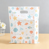 Sacs de transport en plastique LDPE imperméables, avec poignée découpée, imprimés avec logo de marque, réutilisables pour les magasins de vêtements
