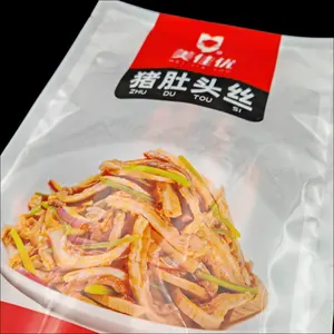 Custom three side sealing bag for pre-made food packaging vacuum seal packaging bag for pork tripe