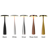 Lampe de table LED décorative moderne en forme de champignon, rechargeable, à couleurs changeantes, tactile, pour restaurant, chevet et décoration intérieure