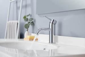 Grifo de baño de lujo moderno de acero inoxidable 304 con una sola manija y un solo orificio - Product Image 5