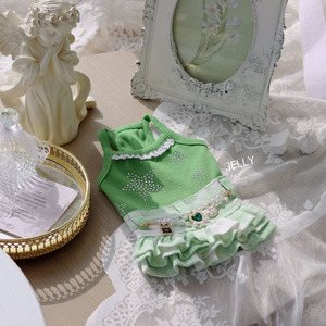 Reggicalze per cani graziose primavera estate gonna sottoveste vestito di jeans - Product Image 5