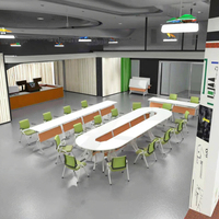 Vente directe Tables de formation pliables combinables Bureau et table extensibles pour les établissements de formation Bureaux de bureau