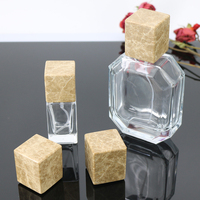 Livraison rapide Unique Marbre Pierre Cap Carré Bouteille D'emballage De Parfum Logo Personnalisé 15ml 30ml 50ml 100ml Vaporisateur De Parfum