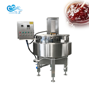 Grande bouilloire de cuisson électrique à gaz commerciale <span class=keywords><strong>chaudière</strong></span> industrielle double veste bouilloire à vapeur cuisinière avec mélangeur - Product Image 5