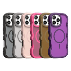 Superventas <span class=keywords><strong>iPhone</strong></span> 16 Promax funda magnética ondulada <span class=keywords><strong>para</strong></span> teléfono móvil Apple 15 14 13 12 Plus Skin-feel Matte 15 Anti-drop Cover - Product Image 1