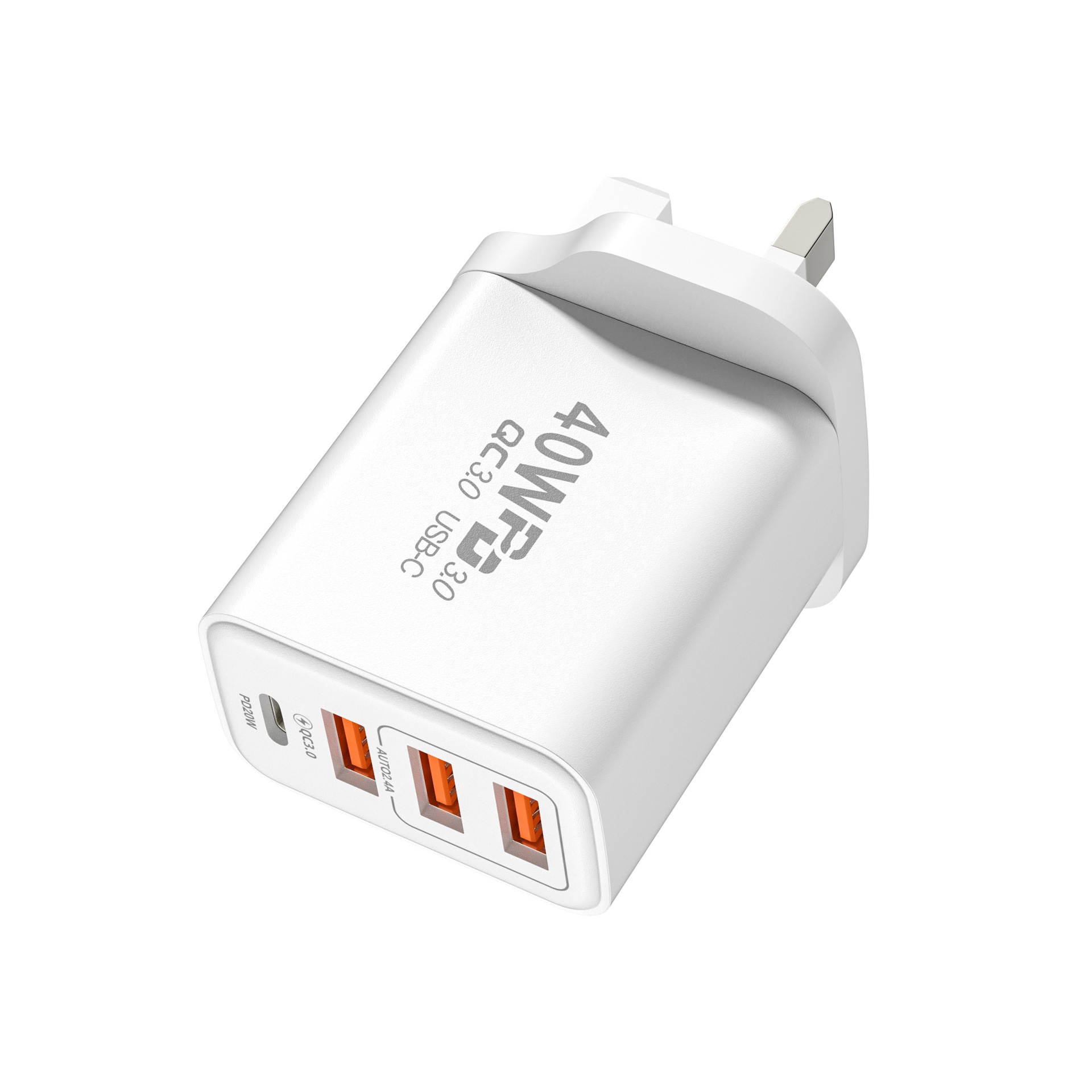 Enchufe blanco del Reino Unido