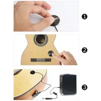 Microphone dynamique de ramassage de guitare acoustique filaire en plastique Portable pour ukulélé violon mandoline Banjo Kalimba harpe