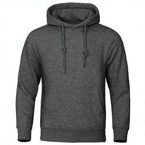 Men's Solid Color <b>Hooded</b> Sweatshirt Regular Fit 100% Cotton <b>Fleece</b> Breathable Casual Winter Wear - Product Image 1