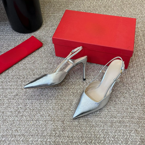 Modernos Zapatos de Tacón Medio con Tira Trasera y Plantilla Acolchada para Mujer, Estilo Casual y Elegante, Estilo Valentino - Product Image 1