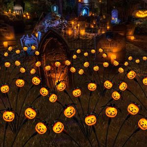 Solar Halloween <b>Lights</b> Outdoor 6 Head Pumpkin Spider Decor 2 Pack IP65 <b>LED</b> - Product Image 1