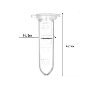 2 मिली राउंड-बॉटम सेंट्रीफ्यूज ट्यूब स्नैप कैप प्लास्टिक शेंगेटियन ब्रांड 3 साल की वारंटी 500 टुकड़ों/बैग प्रयोगशाला उपयोग - Product Image 3