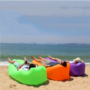 <b>Inflatable</b> Air <b>Sofa</b> Purple 260x70 Cm Portable Outdoor Beach Sleeping Bag Quick Inflate Foldable Air Mattress - Product Image 4