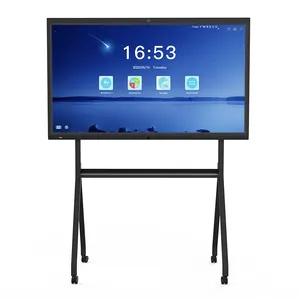 55" 65" 75" 86" 98" Inch Interactive Touch Screen All In 1 Smart Board Panel With Portable Bracket