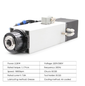 <span class=keywords><strong>Moteur</strong></span> de <span class=keywords><strong>broche</strong></span> ATC 2,2 kW 220 V 300 Hz 18 000 tr/min refroidi par air - Product Image 2
