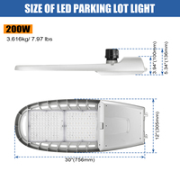 Projecteurs LED d'extérieur pour espaces publics, entrepôt américain, 150W 200W IP65, pour stades, routes, parkings et éclairage de rue