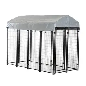 Best Popular Wholesale Large Modular Outdoor Welded Wire Mesh Dog Kennel Fence Panel Dog Kennel Designs For Sale