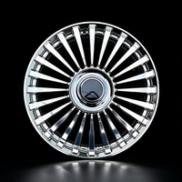Jantes de voiture forgées polies effet chrome miroir, multi-rayons, jantes VIP tuning pour berlines, MPV et véhicules de luxe, 18-22 pouces