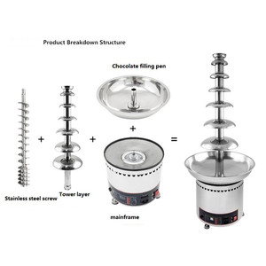 Fabricant de fontaine à <span class=keywords><strong>chocolat</strong></span> à 7 niveaux en acier inoxydable pour les fêtes - Product Image 5