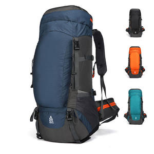 Sac à dos en polyester 65L neuf, imperméable, pour randonnée et camping, avec housse de pluie, pour sports de plein air et voyages - Échantillon OEM/ODM à prix réduit - Product Image 1