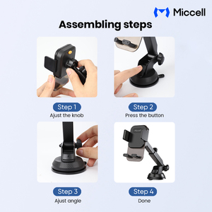 Support de téléphone portable pour voiture Miccell, réglage multi-angles, base adhésive puissante, support de voiture pour <span class=keywords><strong>Xiaomi</strong></span> et iPhones - Product Image 5