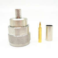 50 Ohm N-Typ Stecker Crimpverbinder aus Edelstahl für LMR240-Kabel
