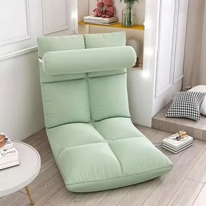 现代设计可调节折叠布艺沙发椅，豪华落地躺椅，适合卧室使用 - Product Image 2