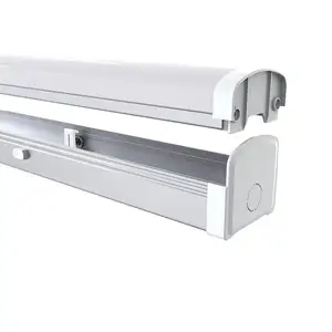 OLAMLIGHT Lampu Batten LED Tabung 20W 600*73.4*69.5Mm Putih 1-10v DALI 80 Led Ip 65 120 Cm 36 W Linear Fixture AC 220V 3-5 Tahun