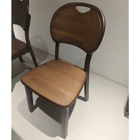 Chaise de salle à manger en bois durable au design nordique moderne, dossier incurvé, Yu Si Ke 43x40x80CM, salons, restaurants, hôtels