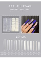 Gel souple professionnel presse sur ongles conseils couverture complète 3XL conique carré couverture complète ongles conseils Long carré 240 pièces/boîte