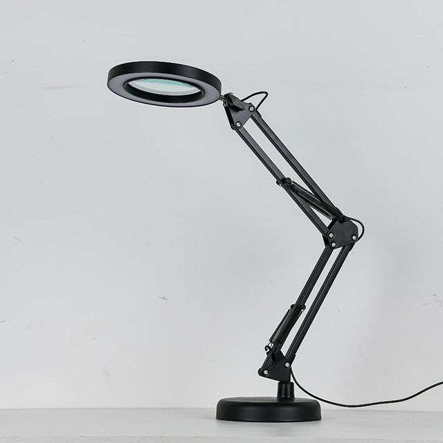Modern Design Desk Lamp with Magnifying Glass Led Lamp Adjustable Brightness and Color Temperature Beauty Salon Using