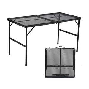 Hot Bán Tùy Chỉnh Thiết Kế Đồ Nội Thất Ngoài Trời Kim Loại Khung Nhôm Xách Tay Lưới Hàng Đầu Cắm Trại Đi Bộ Đường Dài Dã Ngoại Ăn Uống Gấp Bảng - Product Image 1