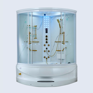 Cabina de ducha de vapor con bañera de hidromasaje Baño de hidromasaje con ducha Cuarto de ducha japonés sexy - Product Image 1