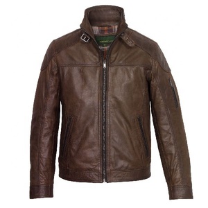 Veste en cuir PU décontractée pour homme, couleur moutarde, fermeture éclair, meilleur prix de gros au Pakistan - Product Image 3