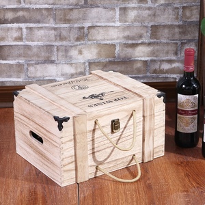 Shabby Chic Caja de almacenamiento de madera Multifuncional Plegable Juguete Bolsa de bebidas Almacenamiento Rectángulo Shabby Chic Caja de madera decorativa - Product Image 5