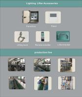 Lève-charge industriel 15 kg IP54 15 m avec télécommande pour éclairage d'entrepôt et d'usine, lève-charge pour éclairage haute baie, lève-charge pour éclairage
