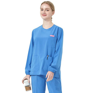 Nouveaux Scrubs Médicaux Unisexe Vert Clair à Manches Longues (Ensembles de Scrubs) <span class=keywords><strong>avec</strong></span> Détection d'Aiguille pour Usage Hospitalier <span class=keywords><strong>en</strong></span> Dentisterie, Spa et Soins Infirmiers - Product Image 6